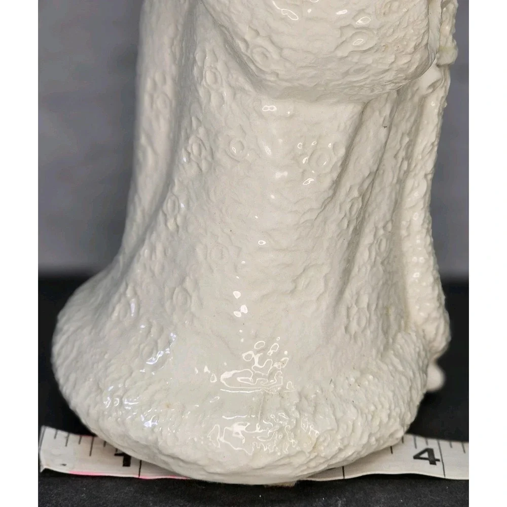 Santa Claus Glazed Ceramic Christmas Decor Figurine With Bell‎ - 9